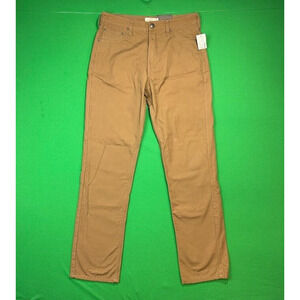 NEW Weatherproof Flannel Lined Pants Men's 32x32 Brown Chino Flat Front